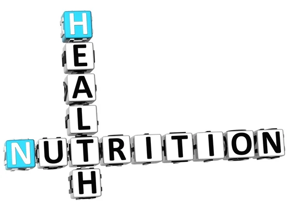 3d Ernährung Gesundheit Ernährung Kreuzworträtsel — Stockfoto