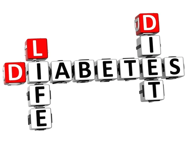 3D diabetes liv diet korsord — Stockfoto