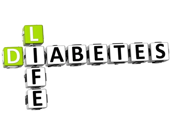 3D křížovka života diabetes — Stock fotografie