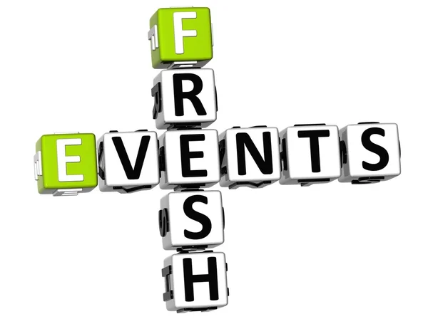 3D Fresh Events Crossword — Stock Photo, Image