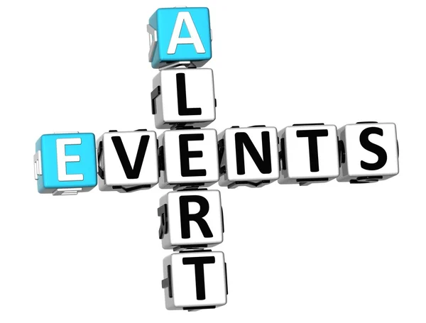 3D Events Alert Crossword — Stock Photo, Image