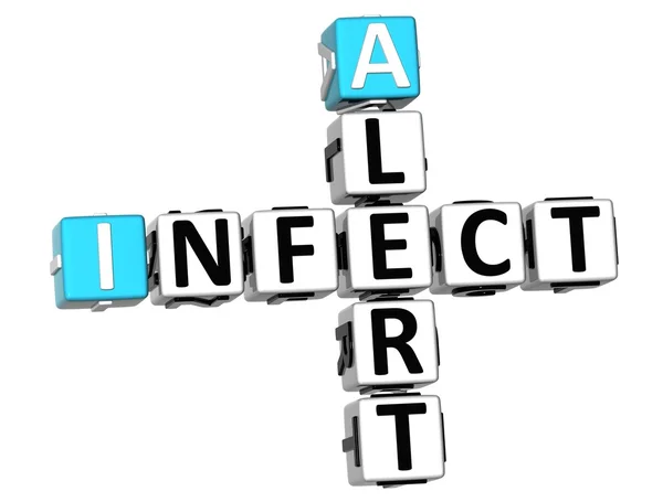3D Infect Alert Crossword — Stock Photo, Image