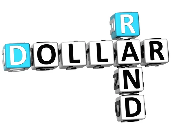 3D Δολάριο rand σταυρόλεξο — Φωτογραφία Αρχείου