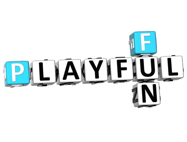3D Playful Fun Crossword — Stock Photo, Image
