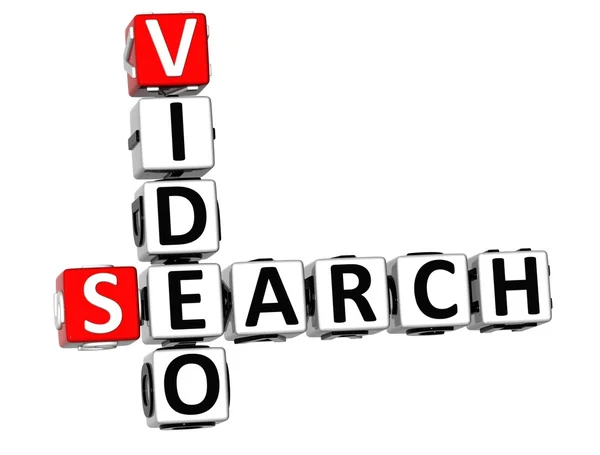 Crucigrama de vídeo de búsqueda 3D — Foto de Stock