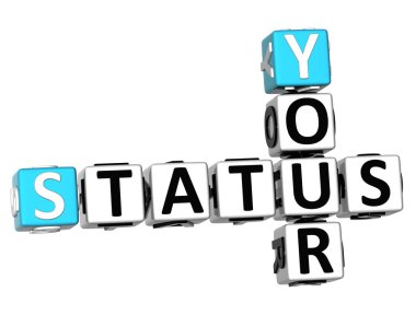 3D Your Status Crossword clipart