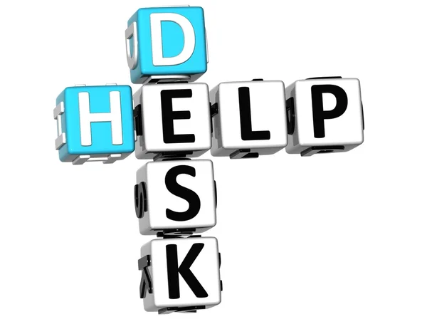 3D Help Desk Kreuzworträtsel — Stockfoto