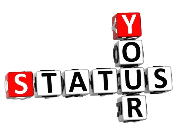 3D Your Status Crossword — Stock Photo, Image