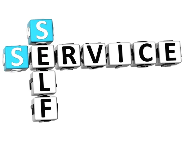 3D Self Service Crossword — Stock Photo, Image