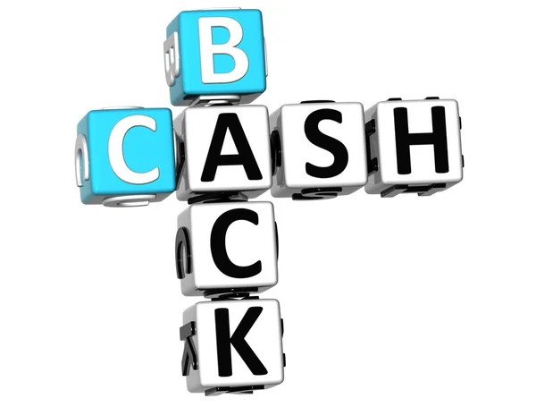 3D Cash Back cruciverba — Foto Stock
