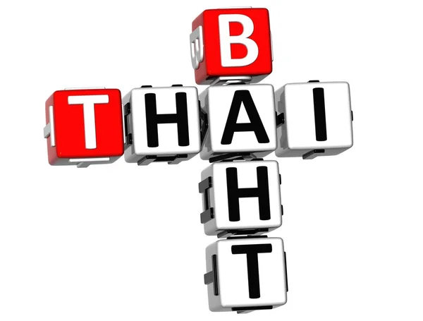 Mots croisés thaïlandais 3D Baht — Photo