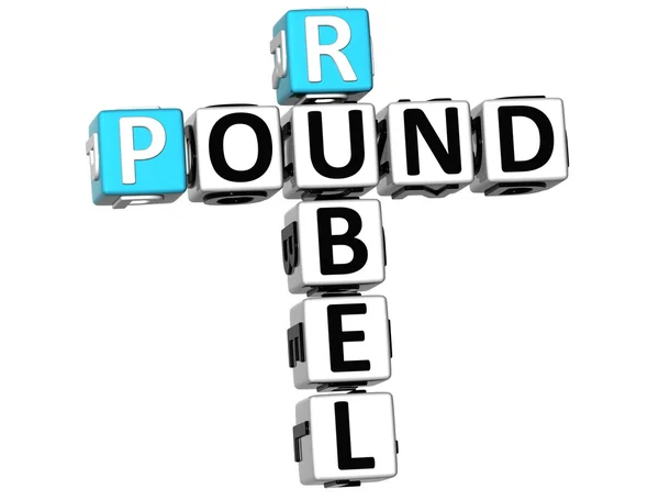 Cruciverba 3D Rubel Pound — Foto Stock