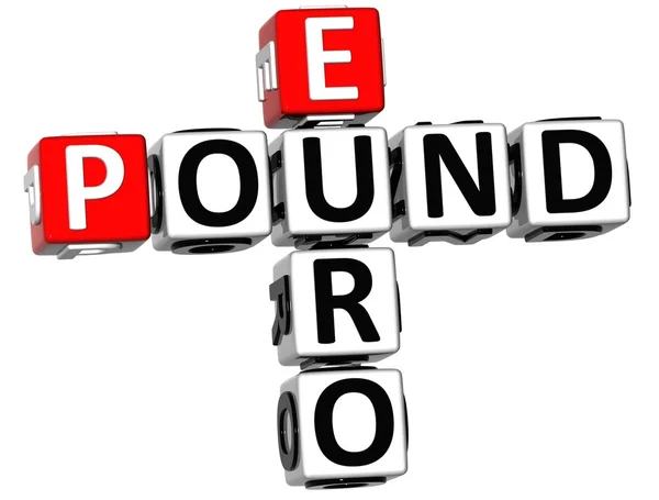 3D euro pound bulmaca — Stok fotoğraf