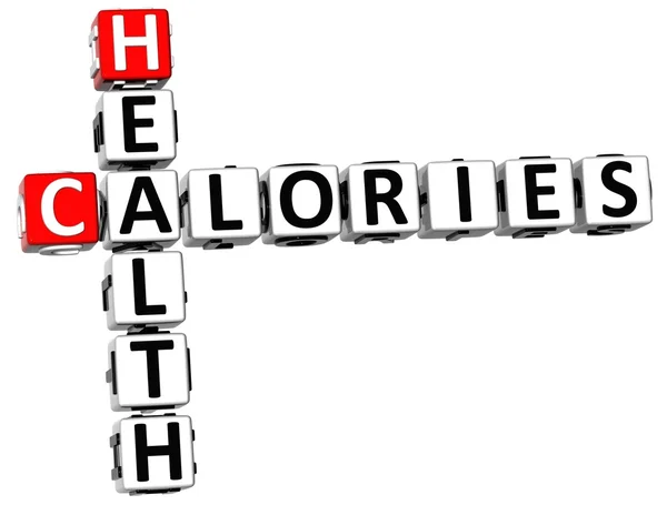 3D Health Calories Crossword — Stock Photo, Image