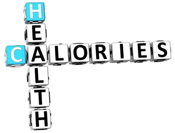 3D Health Calories Crossword — Stock Photo, Image