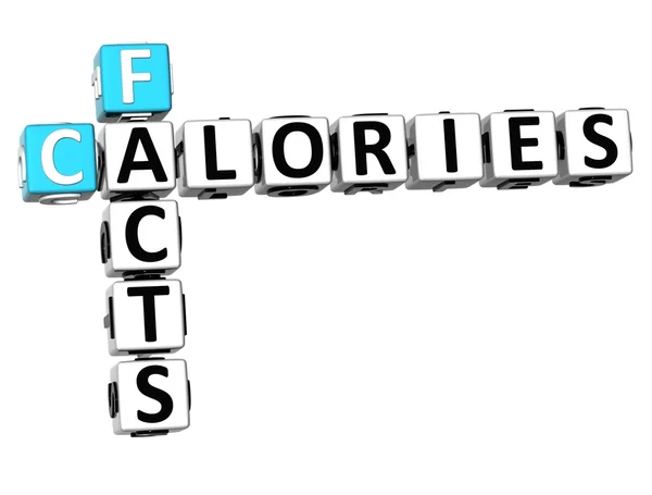 3D fakty kalorii krzyżówka — Zdjęcie stockowe