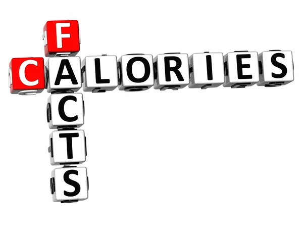 3D fakty kalorii krzyżówka — Zdjęcie stockowe