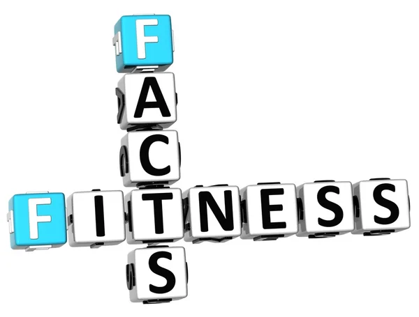 3D Facts Fitness Crossword — Stock Photo, Image