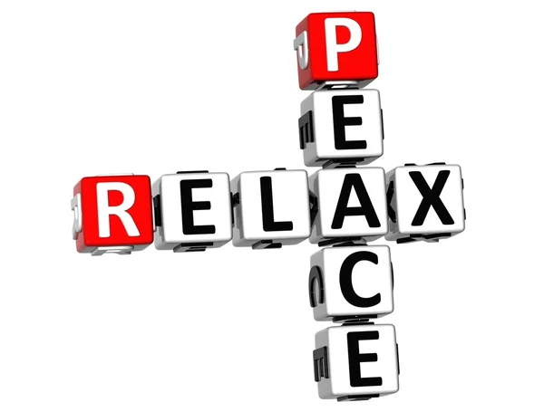 Paz 3D Relaxe palavra cruzada — Fotografia de Stock