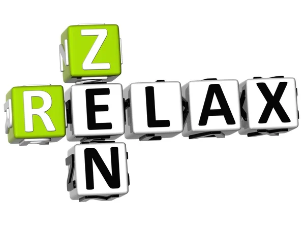 3D Zen Relax Crossword — Stock Photo, Image