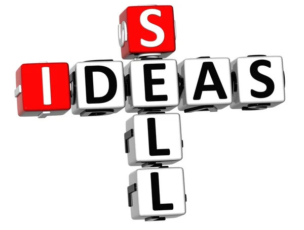3D Sell Ideas Crossword — Stock Photo, Image