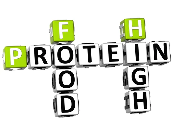 3D protein livsmedel hög korsord — Stockfoto