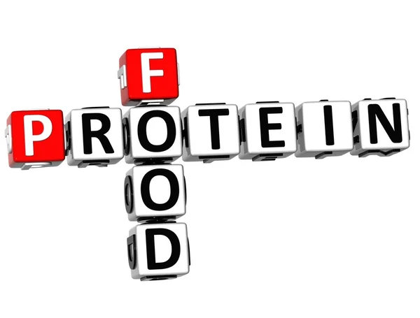 3D Protein Food Crossword — Stock Photo, Image