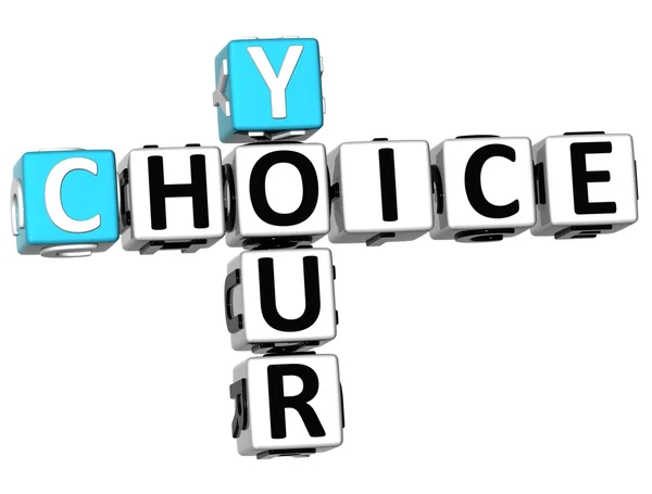 3D Your Choice Crossword — Stock Photo, Image