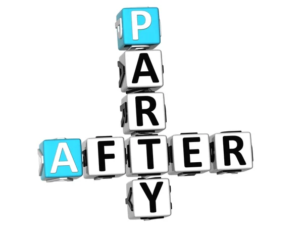 3D After Party Crossword — Stock Photo, Image