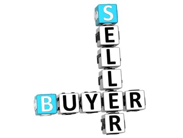 Crucigrama del vendedor del comprador 3D —  Fotos de Stock