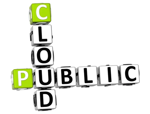 Cruciverba sul cloud pubblico 3D — Foto Stock