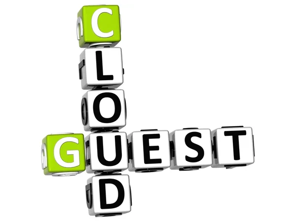 3D Guest Cloud Crossword — Stock Photo, Image