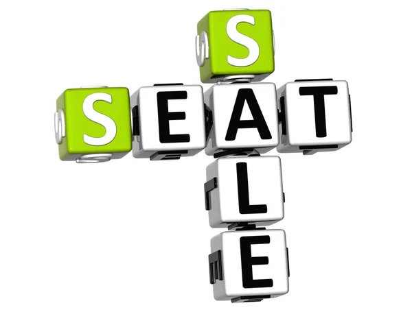 3D seat prodej křížovky — Stock fotografie