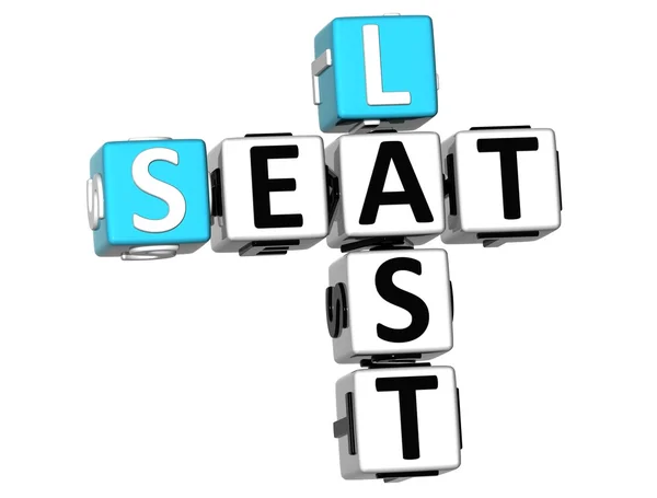 3D Last Seat Palavra cruzada — Fotografia de Stock