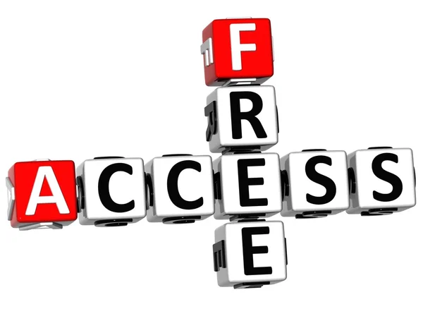 3D Free Access Crossword — Stock Photo, Image