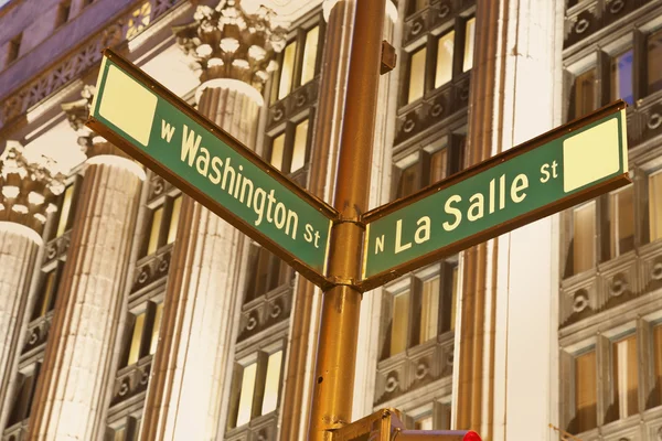 stock image Intersection of Washington and La Salle