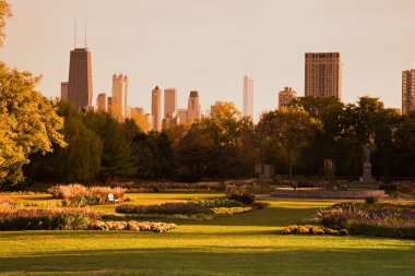 Lincoln Park during fall clipart