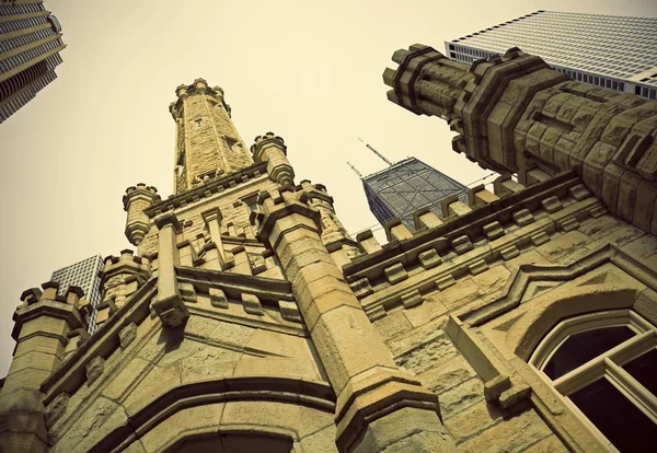 시카고에서 역사적인 급수 탑 — 스톡 사진