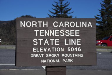 Tennessee - North Carolina state line clipart