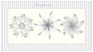 snowflakes.illustration kar taneleri ile tebrik kartı.