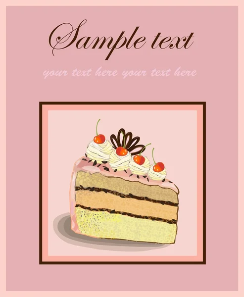 Illustrations du gâteau. Menu . — Image vectorielle