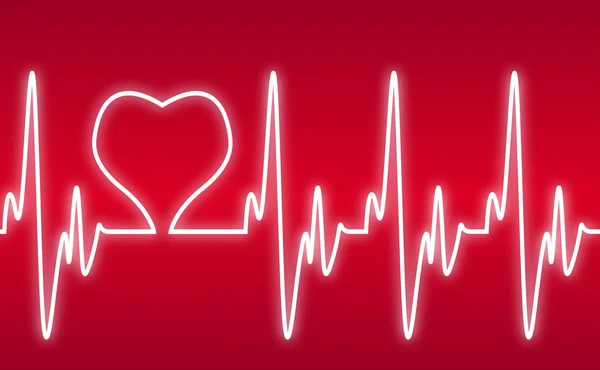 Heart on a Cardiogram — Stock Vector
