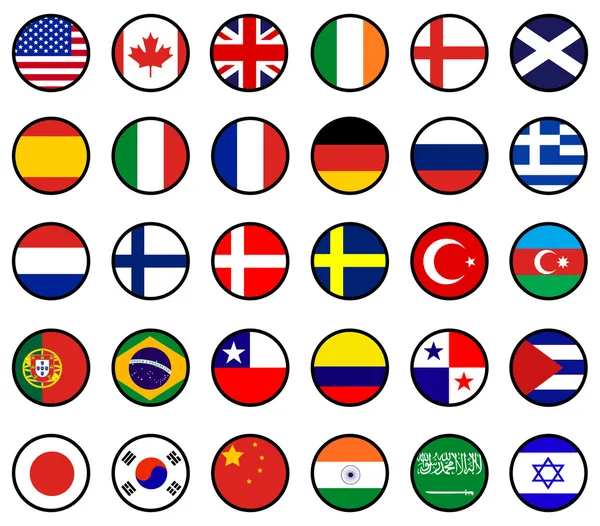 Bandeira do Mundo isolada em branco —  Vetores de Stock