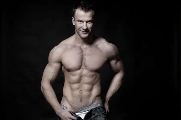 Sexy muscular macho man — Stock Photo, Image