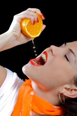 Orange pleasure. clipart