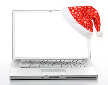 Christmas laptop clipart