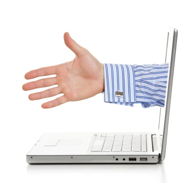 Internet handshaking. — Stock Photo, Image