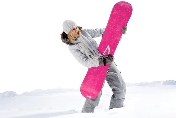 Grappige snowboarder — Stockfoto