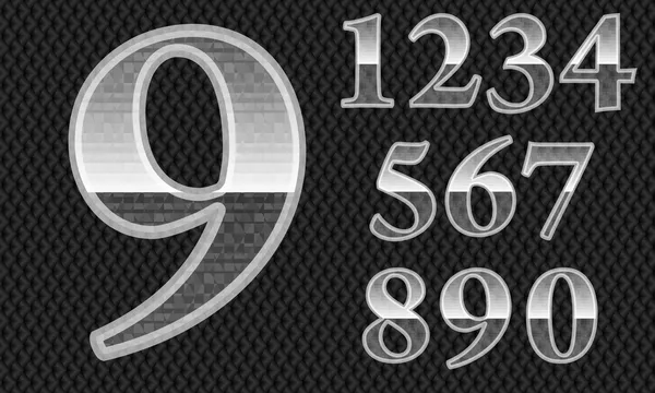 Cam numaraları, mektuplar bir z, ilustration vektör — Stok Vektör