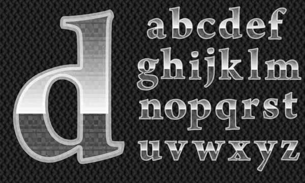 Скляний алфавіт, літери від a до z, векторні літери — стоковий вектор